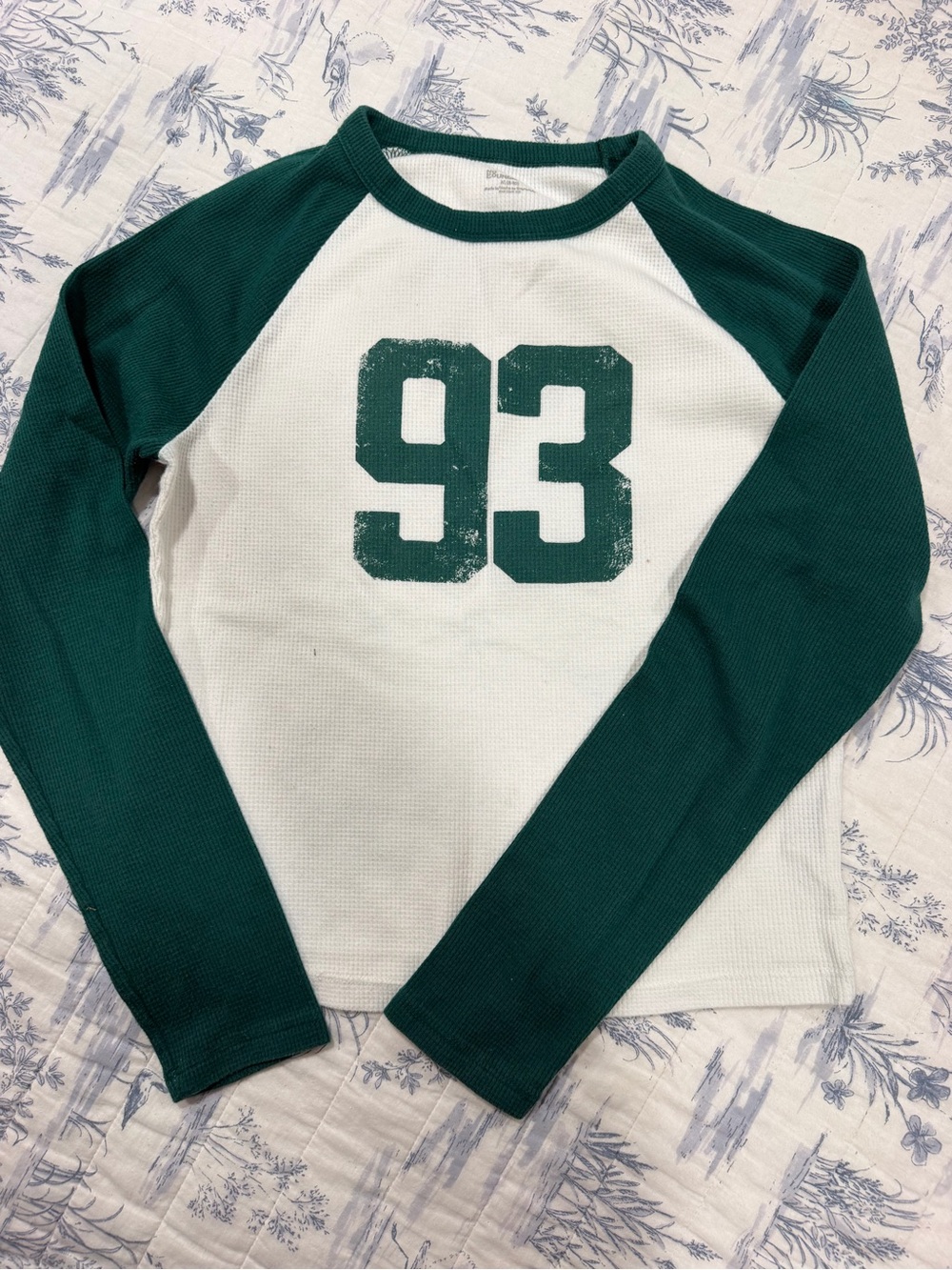 Green & White '93 Raglan Long Sleeve Tee